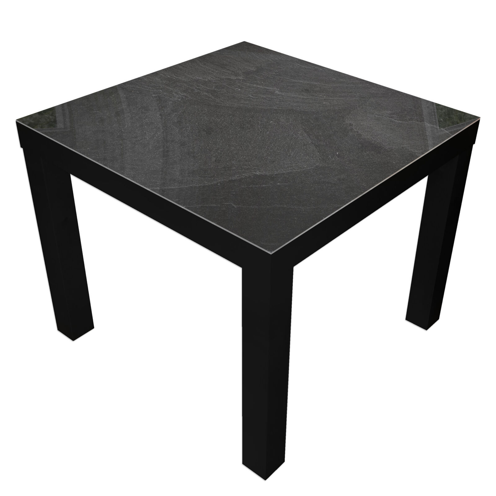 Tafels Lack zwart x 55 cm inclusief glas - Designglas