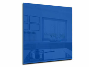Spatwand keuken glas 60 x 65 cm weg blauw