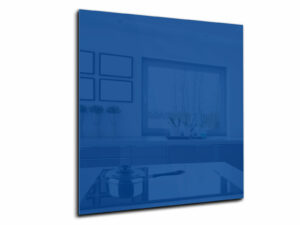 Spatwand keuken glas 60 x 65 cm blauw