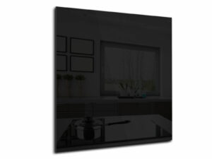 Spatwand keuken glas 60 x 65 cm zwart