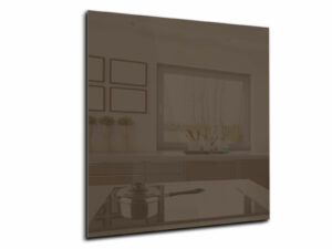 Spatwand keuken glas 60 x 65 cm bruin