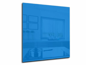 Spatwand keuken glas 60 x 70 cm blauw