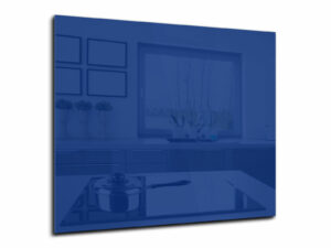 Spatwand keuken glas 60 x 50 cm kobalt