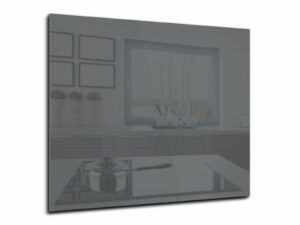 Spatwand keuken glas 60 x 50 cm dun grijs