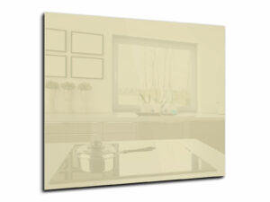 Spatwand keuken glas 60 x 50 cm beige