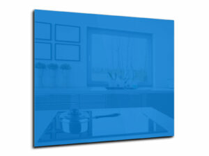 Spatwand keuken glas 60 x 50 cm blauw
