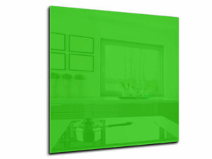 Spatwand keuken glas 90 x 90 cm geel-groen