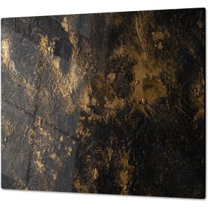 Inductiebeschermer - Gehard Glas - Black-Gold Textuur