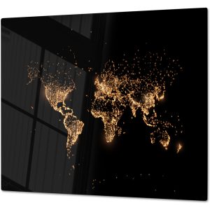 Inductiebeschermer - Gehard Glas - Gouden Wereldkaart