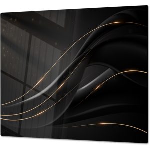 Inductiebeschermer - Gehard Glas - Black-Gold Abstract