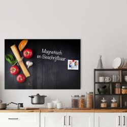 Whiteboard van glas – Magneetbord - Pasta ingrediënten