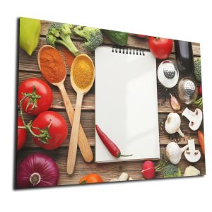 Whiteboard van glas – Magneetbord - Blank ingrediënten boekje