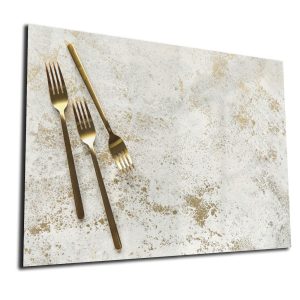 Whiteboard van glas – Magneetbord - Gouden vorken