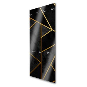 Kapstok van glas - Abstract zwart goud design